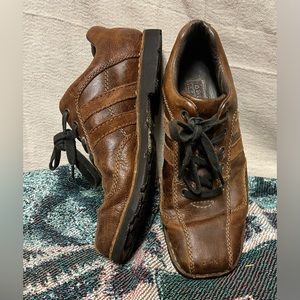 Men’s size 10 brown designer leather lace up shoes by Bedstu